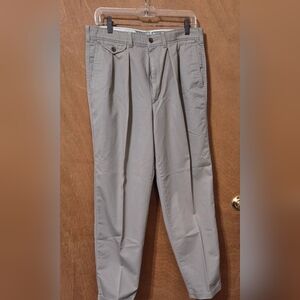 Men's Savane Khaki Pleated Pants w/ Cuffs Size 34/31